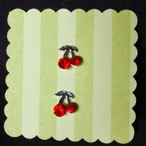 Retro Vintage Inspired Cherry Fruit Earrings